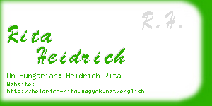 rita heidrich business card